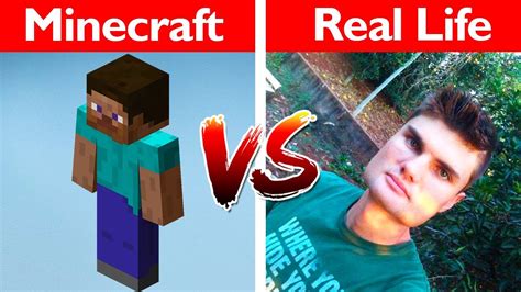 Minecraft In Real Life Comparison Youtube