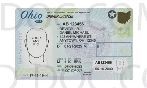 Usa Ohio Driver License Front Back Sides Psd Store