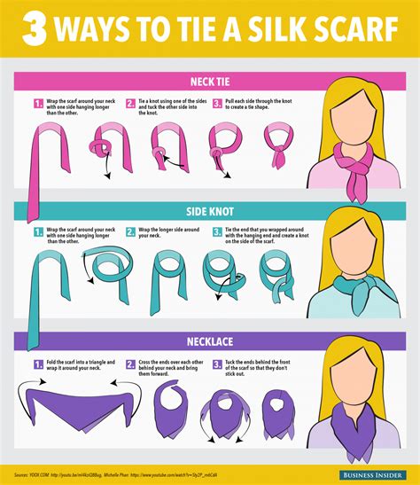 How To Tie A Silk Scarf Business Insider How To Wear Scarves Ways