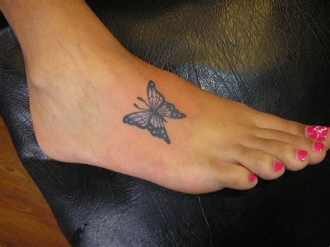 butterfly foot tattoos