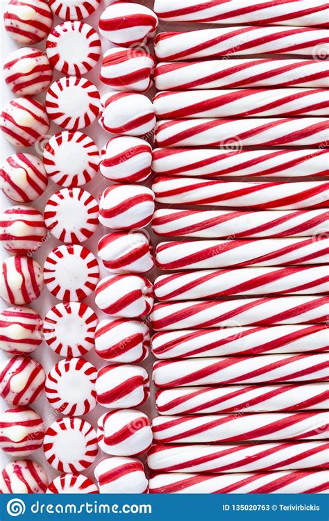 Red And White Striped Peppermint Candies Stock Image Image Of Swirls