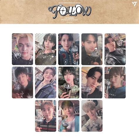 Follow To Seoul Caratzone Template Photocard Seventeen Photo Cards