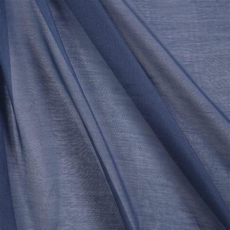 Voile Blue Bloomsbury Square Dressmaking Fabric