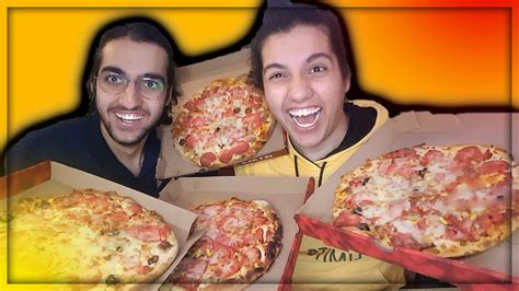 تحدي بيتزا 3 3 🍕 مع عمر على 100 😨 شوفو مين خسر Youtube