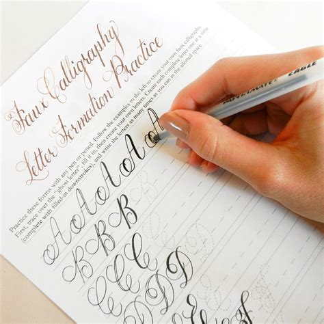 Janet Style Premium Calligraphy Worksheet Set The Postmans Knock