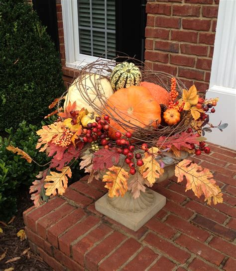 Caswell Designs Decorated Fall Urn Fall Planters Fall Decor Fall
