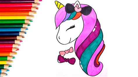 Como Dibujar Un Unicornio Kawaii De Arcoiris Youtube