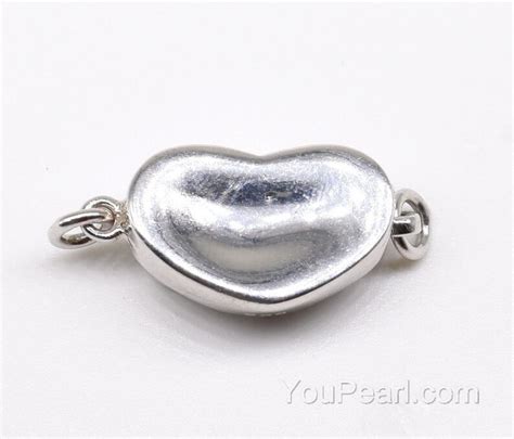 925 Silver Heart Clasps Push In Closure Clasp Box Clasp Etsy