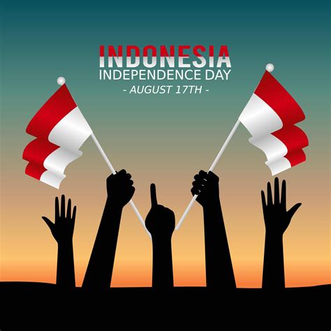 happy indonesia independence day vector illustration suitable for greeting card poster and