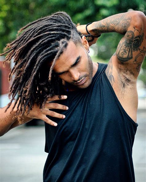 These lines can vary in length and style to make the shape up even more unique. Locks man | Dreadlock hairstyles for men, Hair styles ...