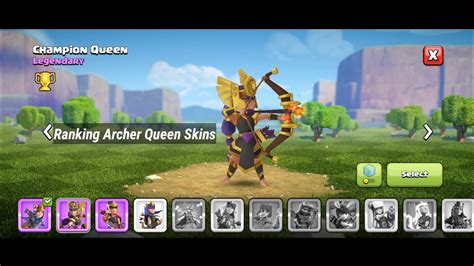 Ranking Archer Queen Skins ♥️🥵🥰 Clash Of Clans Gamerssk7 Youtube