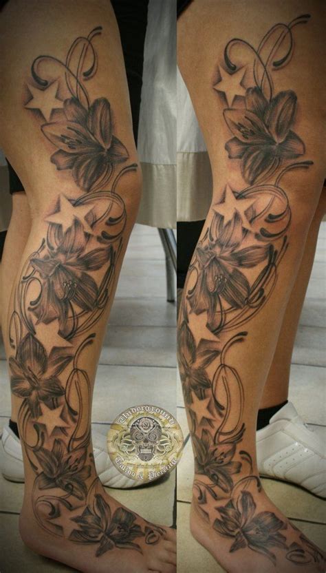 60 Incredible Leg Tattoos Cuded Star Tattoos Leg Sleeve Tattoo