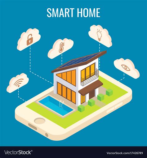 Smart Home Concept Isometric Royalty Free Vector Image