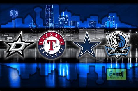 Dallas Sports Poster Dallas Cowboys Dallas Stars Texas Rangers