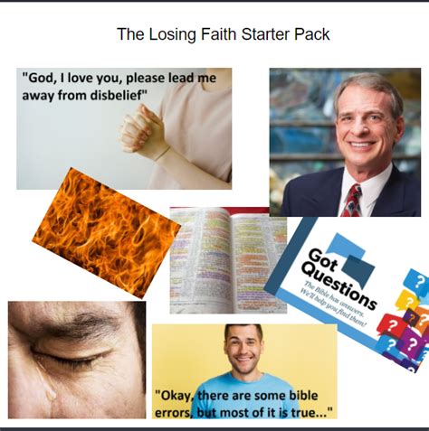 Losing Your Christian Faith Starter Pack Starterpacks