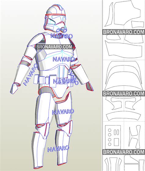 Clone Trooper Armor Template Clone Trooper Full Armor Pepakura Navaro