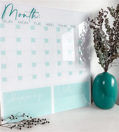 Clear Acrylic Monthly Planner Calendar Etsy
