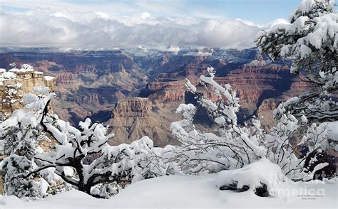 Grand Canyon Arizona Snow Winter Photograph By Patrick Mcgill Fine
