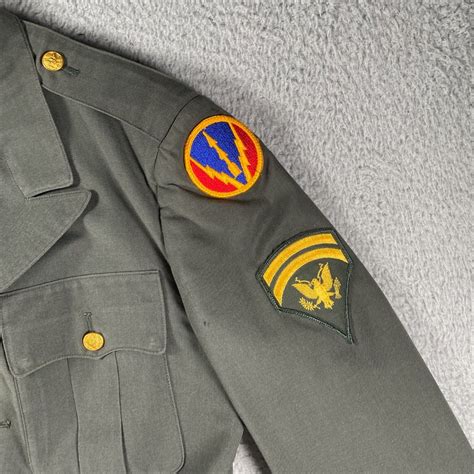 Vietnam Era Us Army Military Jacket Mens 37r Vintage Gem