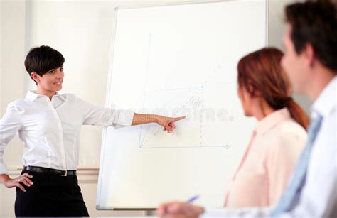 Young Adult Businesswoman Giving A Presentation Stock Photo Image Of