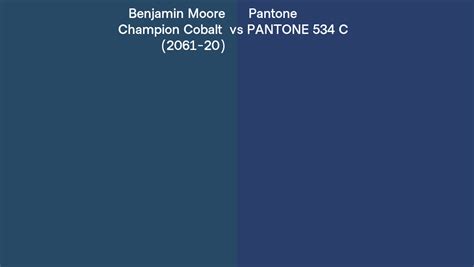 Benjamin Moore Champion Cobalt 2061 20 Vs Pantone 534 C Side By Side