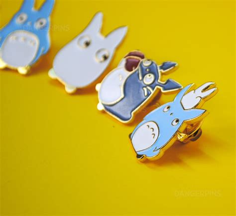 5 Totoro Themed Hard Enamel Pins Etsy