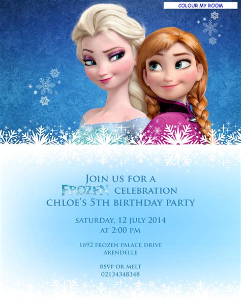 You're invited frozen 2 birthday, deluxe invites, jumbo, 8 ct. PRINTABLE FROZEN Birthday Party Personalised Invitation ...