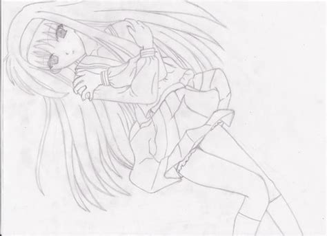 Anime Girl Lying Down By Tomtom1691 On Deviantart