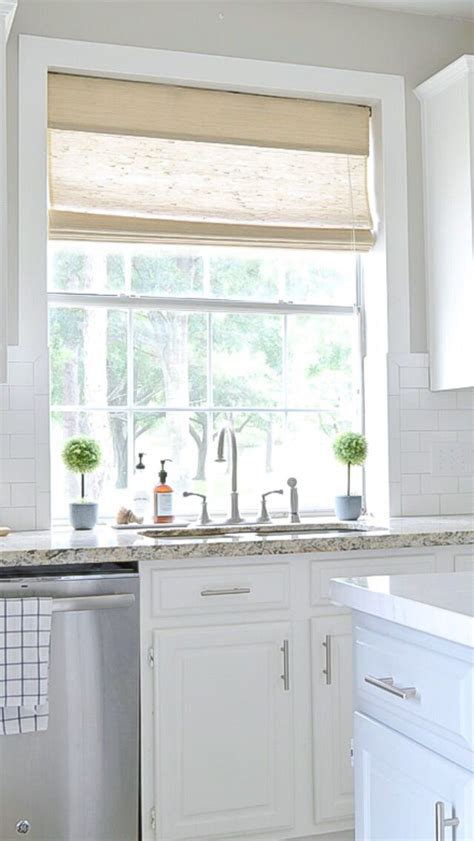 Adding Character To An All White Kitchen With Woven Shades