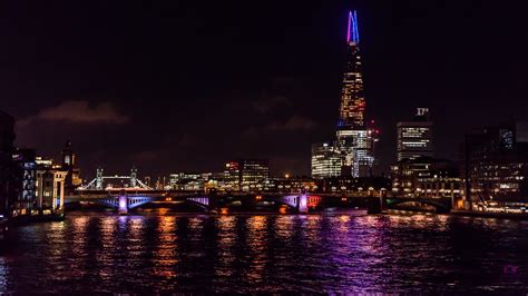 London Skyline By Night 4k Wallpaper Desktop Background A Photo On