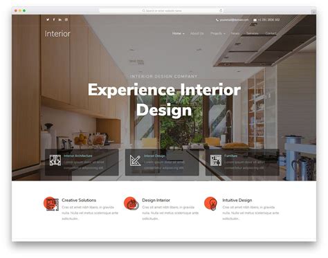 Interiordesign Free Template Interior Design Website Templates Home