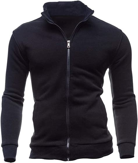 Zip Up Sweatshirts For Men Full Zip Plain Sweatshirt Jackets Mens Sweat