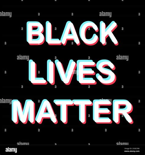 Black Lives Matter Text Human Rights Of Black People Vector