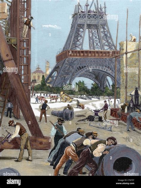 History Of France Paris Universal Exhibition Of 1889 Construction Of