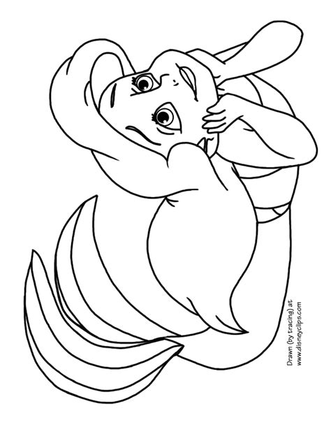 Print free the little mermaid coloring pages to share with your little ones. The Little Mermaid Coloring Pages (2) | Disneyclips.com