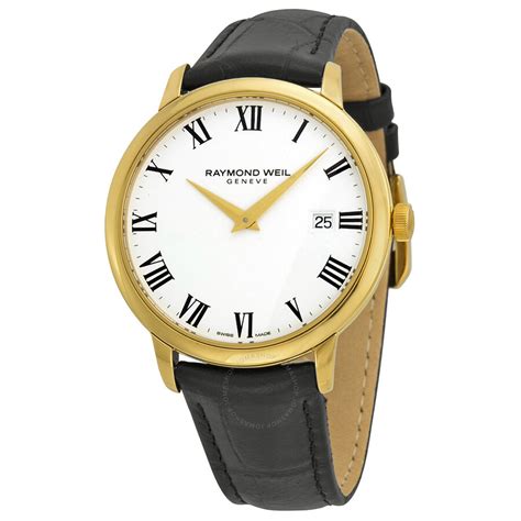 Raymond Weil Toccata White Dial Black Leather Men S Watch Pc Fado Vn