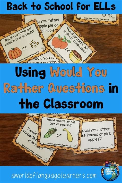 Get Students Thinking And Talking With Would You Rather Questions