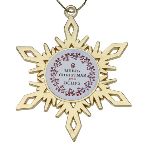 Gold Snowflake Holiday Ornament Orngds Emt