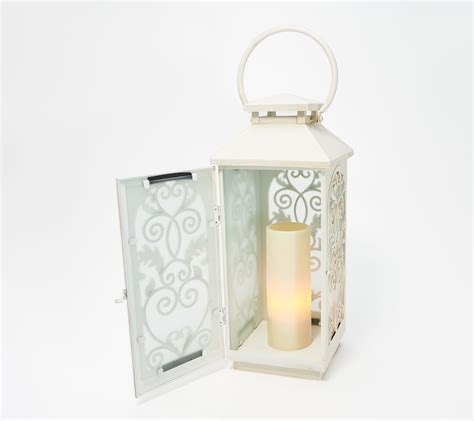 Indooroutdoor 22 Lantern With Flickering Flame And Timer By Valerie