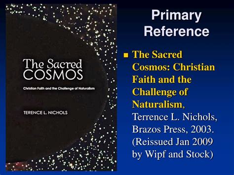 Ppt The Sacred Cosmos Christian Faith And The Challenge Of