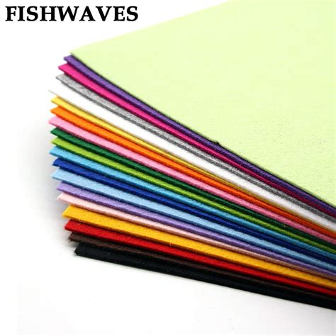 Fishwaves 19pcs 3030cm 2mm Felt Cloth Craft Fabrics High Quality Diy