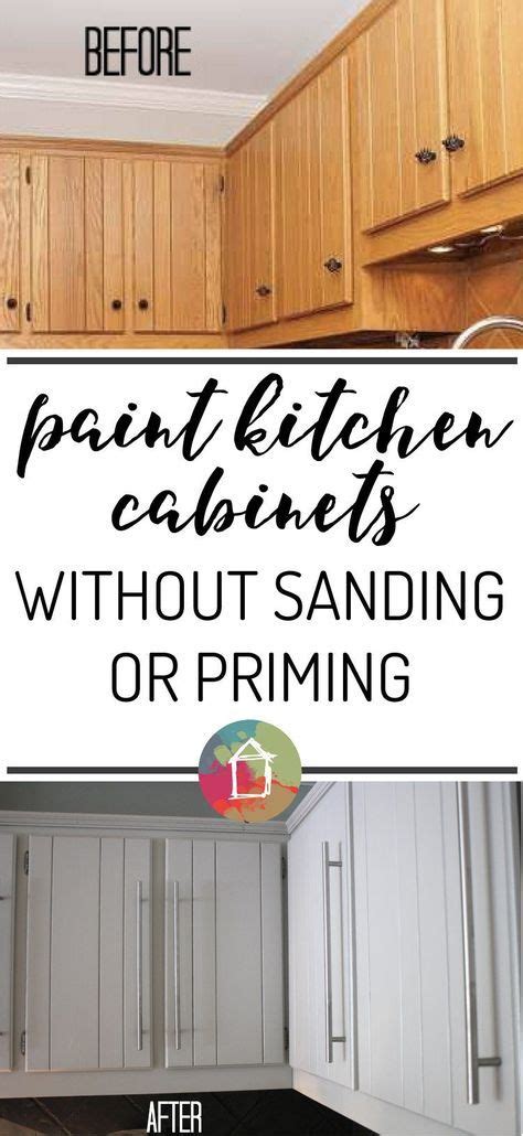 I thought my cabinets were fairly clean. How To Paint Kitchen Cabinets Without Sanding or Priming - Step by Step | Kitchen diy makeover ...
