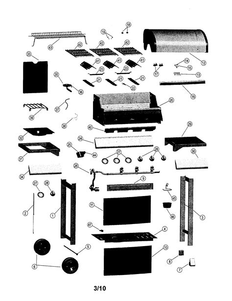 Char Broil Gas Grill Parts Model 464323510 Sears Partsdirect