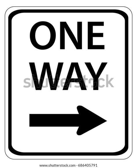 White One Way Signs Stock Vector Royalty Free 686405791 Shutterstock