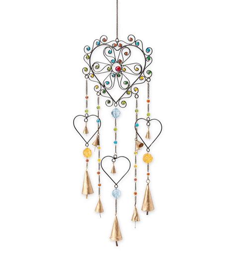 Decorate your home & office with a variety of ceramic & wooden windchimes in various windchimes are not just favourites amongst little kids, they are universally liked home décor items amongst adults too. Colorful Heart Wind Chime | Wind Chimes | Wind Spinners ...