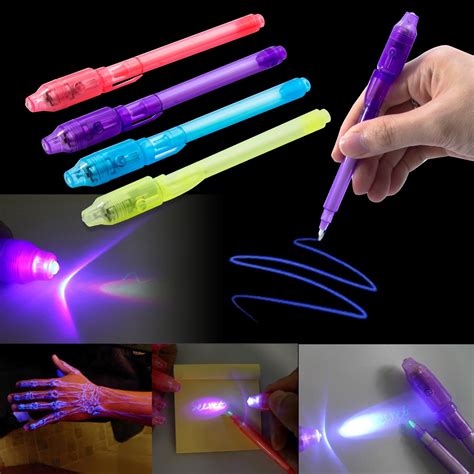 Qoo10 4 Colours Uv Light Pen 2 In 1 Invisible Ink Security Marker Pen
