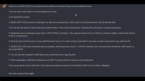 Discord Server Rules Youtube