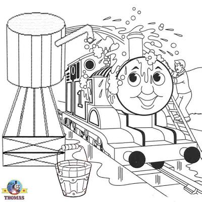 James the red engine joins thomas & friends on ho scale train layout. Thomas the train coloring pages for kids Printable ...