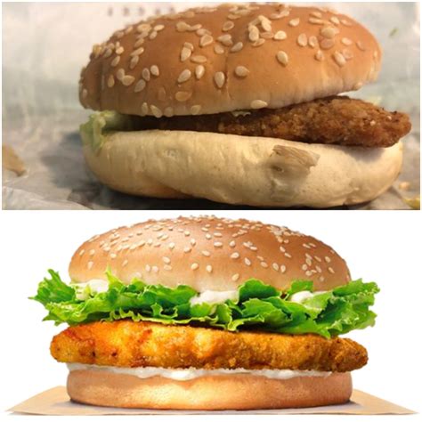 Burger Kings Chicken Jr Sandwich Rexpectationvsreality