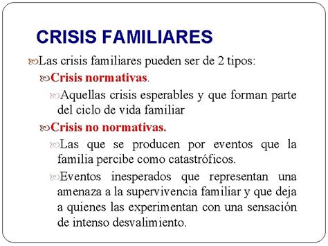 Crisis Familiares Crisis Familiares A Travs Del Tiempo